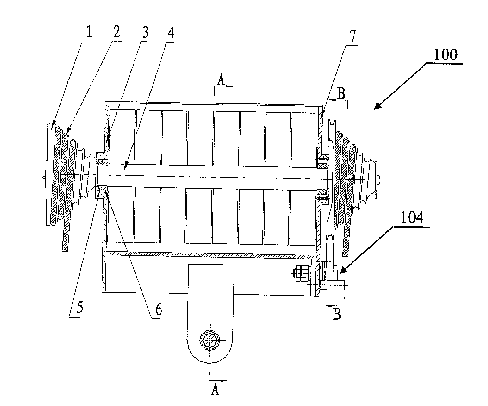 Constant strain spring compensation device