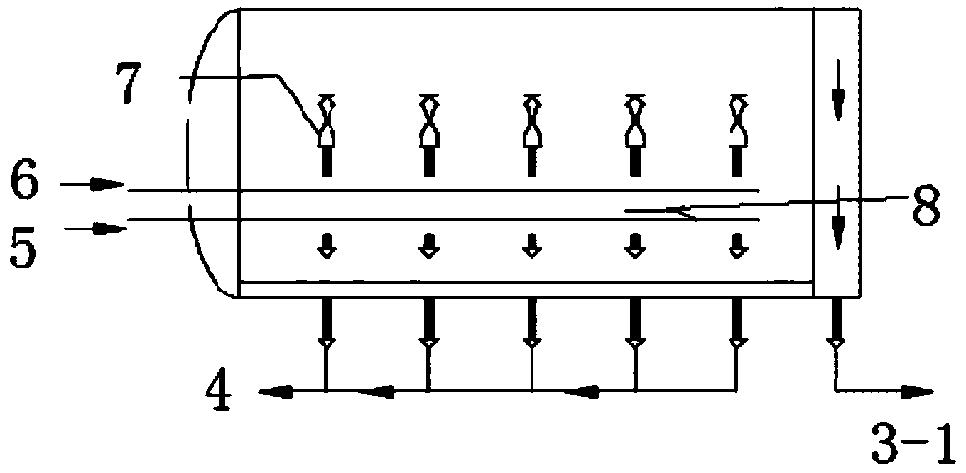 Method and device for desalinating sea water by jet flow-heating process