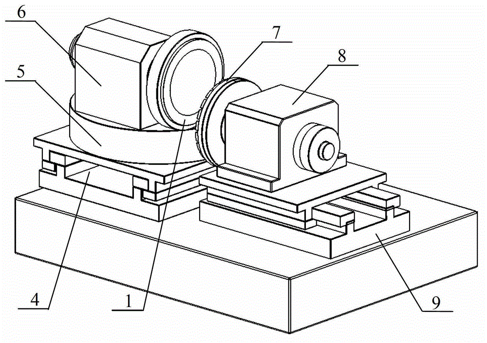 Grinding method of complex shaped surface of four-shaft linkage mechanical seal ring