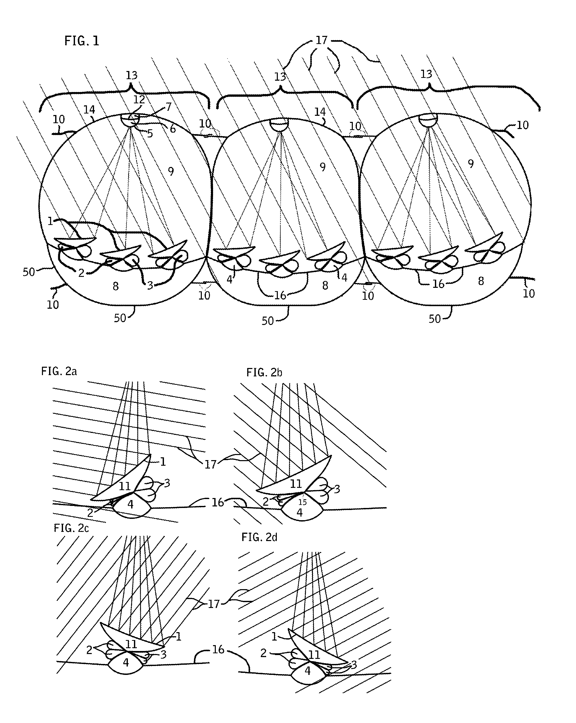 Inflatable, pressure-controlled, portable line-concentrating heliostat