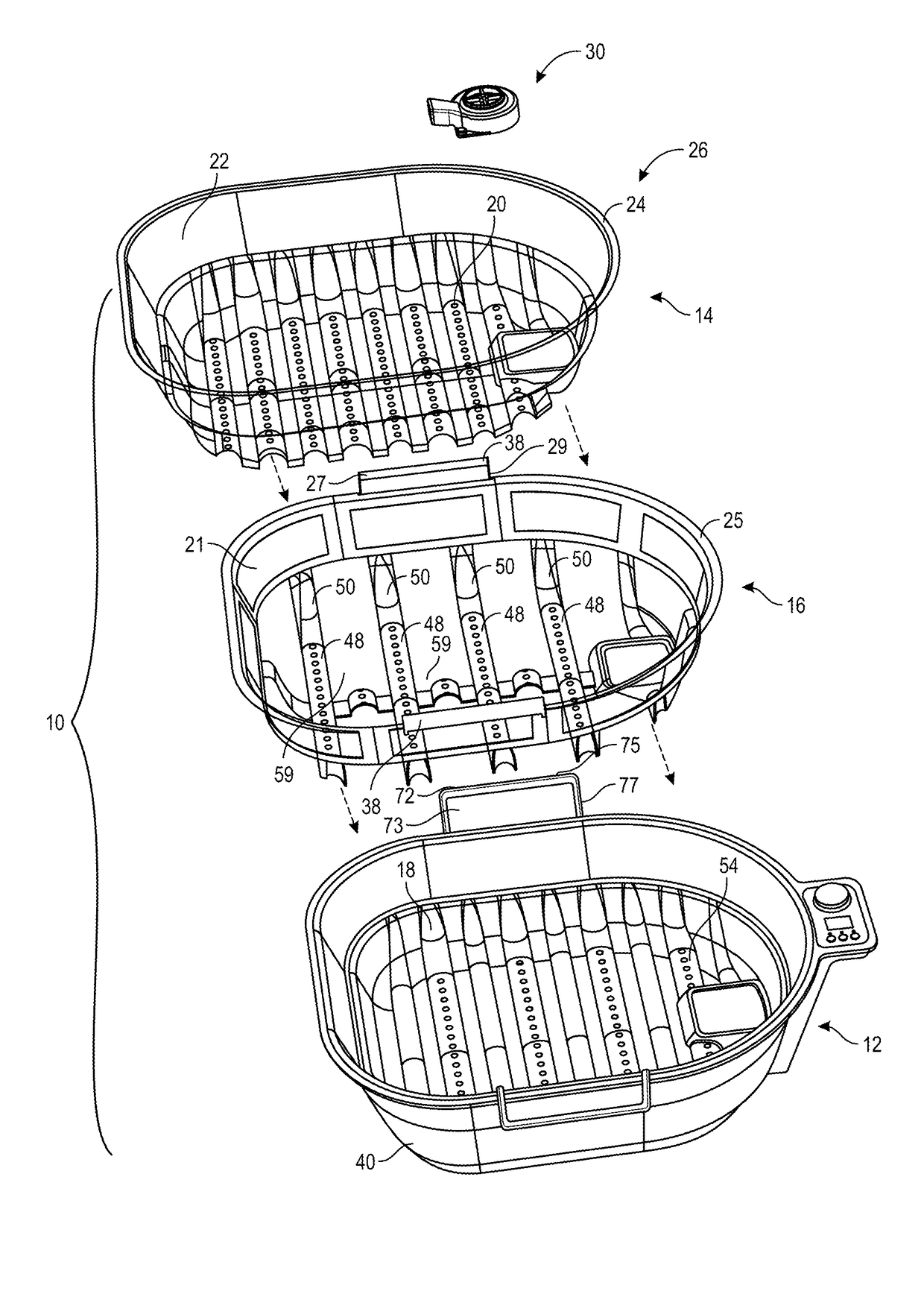 Soaking basin having magnetic jet