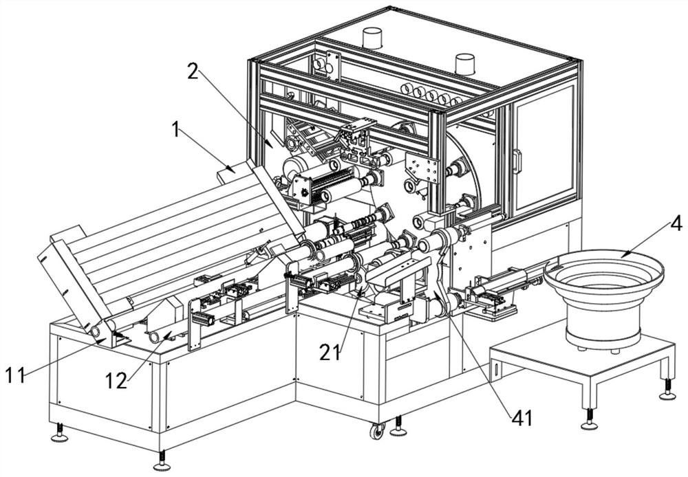 Inner core mounting structure of roller bristle sleeve machine