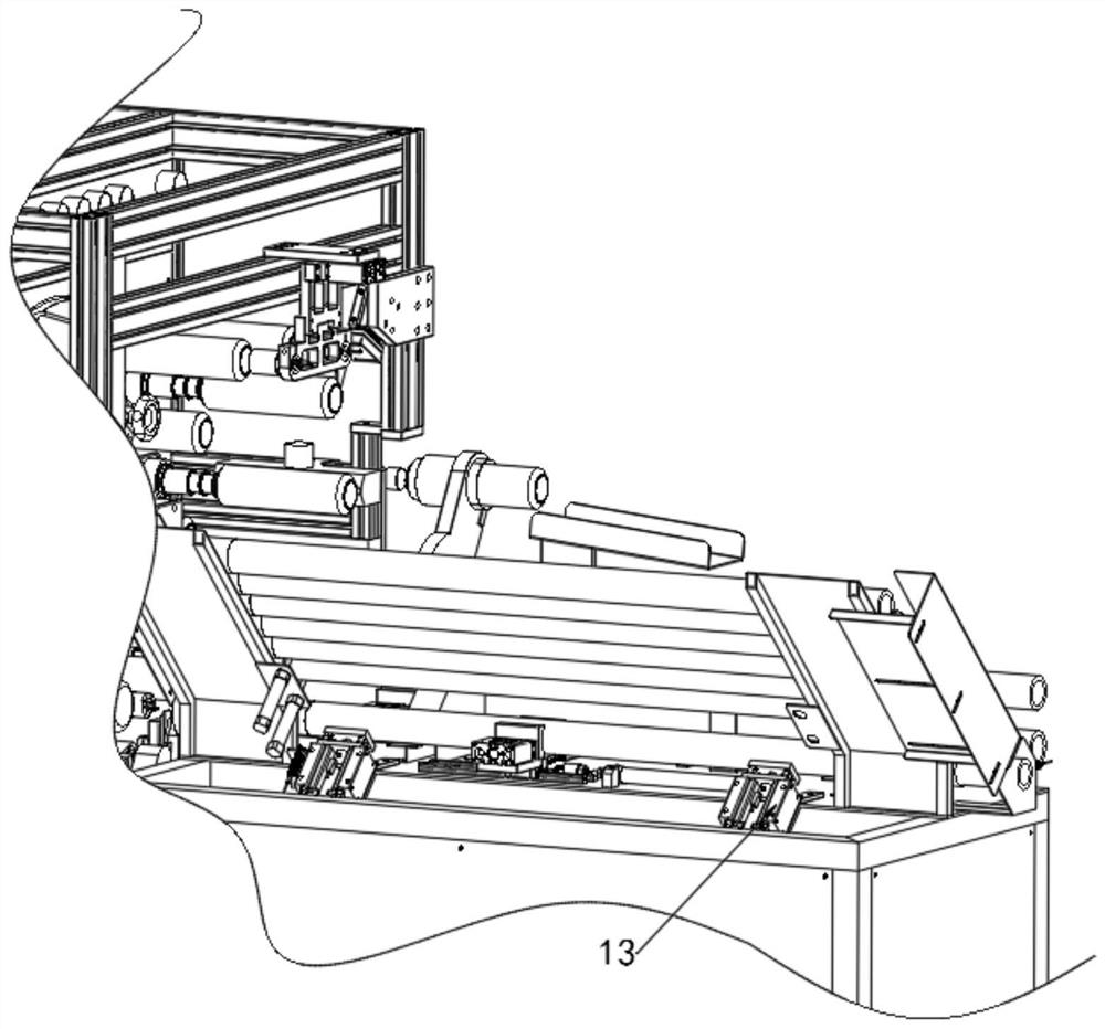 Inner core mounting structure of roller bristle sleeve machine