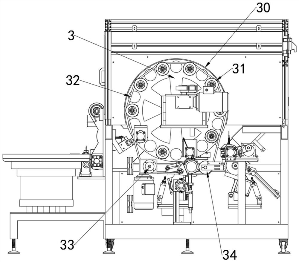 Inner core mounting structure of roller bristle sleeve machine