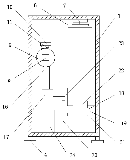 Containing device through which file folders can be taken out conveniently