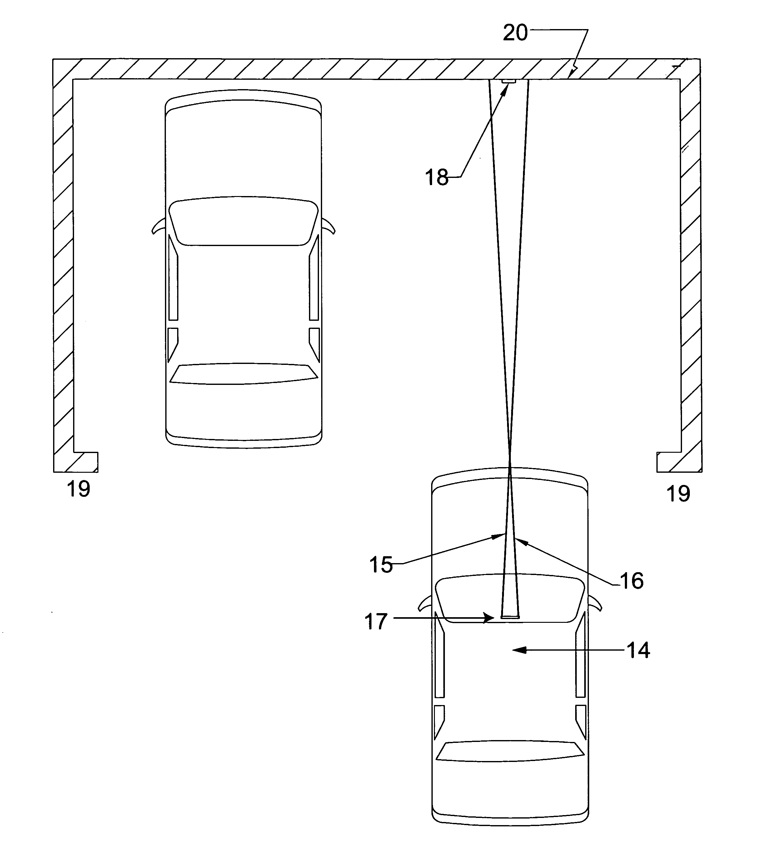 Dual laser beam guidance and parking device