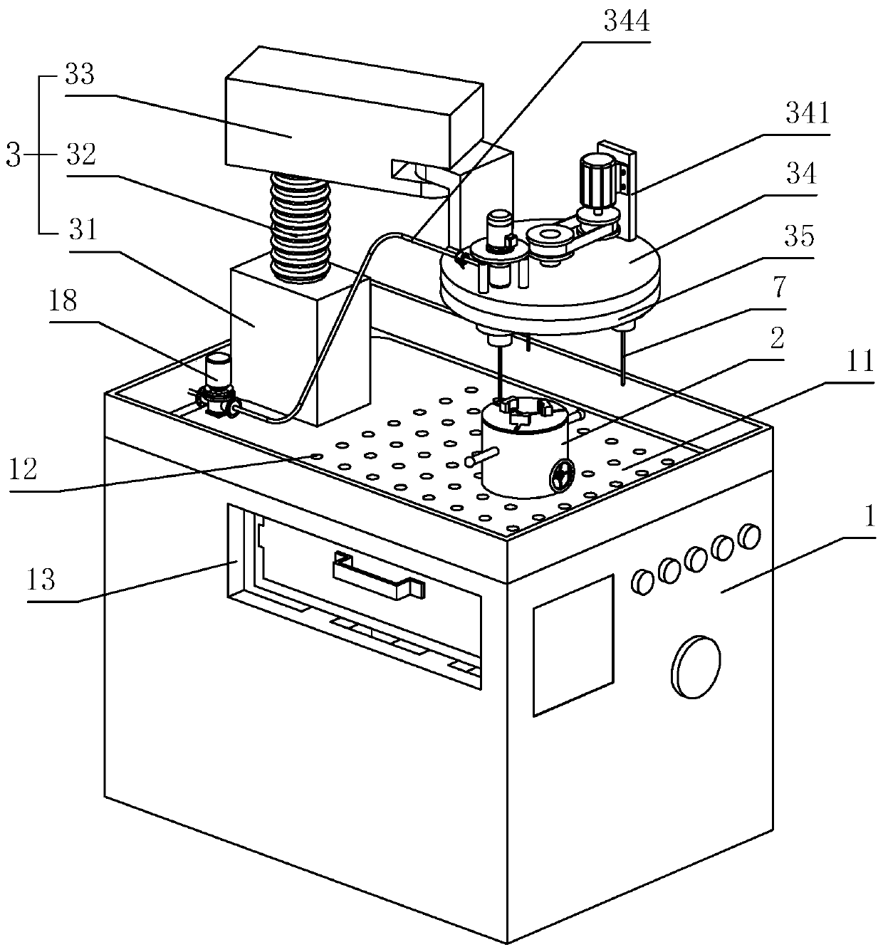 Polishing device and technology for false tooth machining