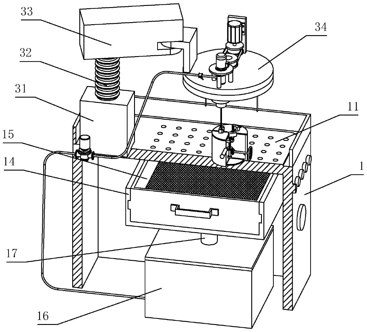 Polishing device and technology for false tooth machining