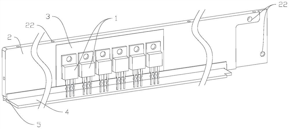 Power semiconductor device mounting structure and modular manufacturing method thereof