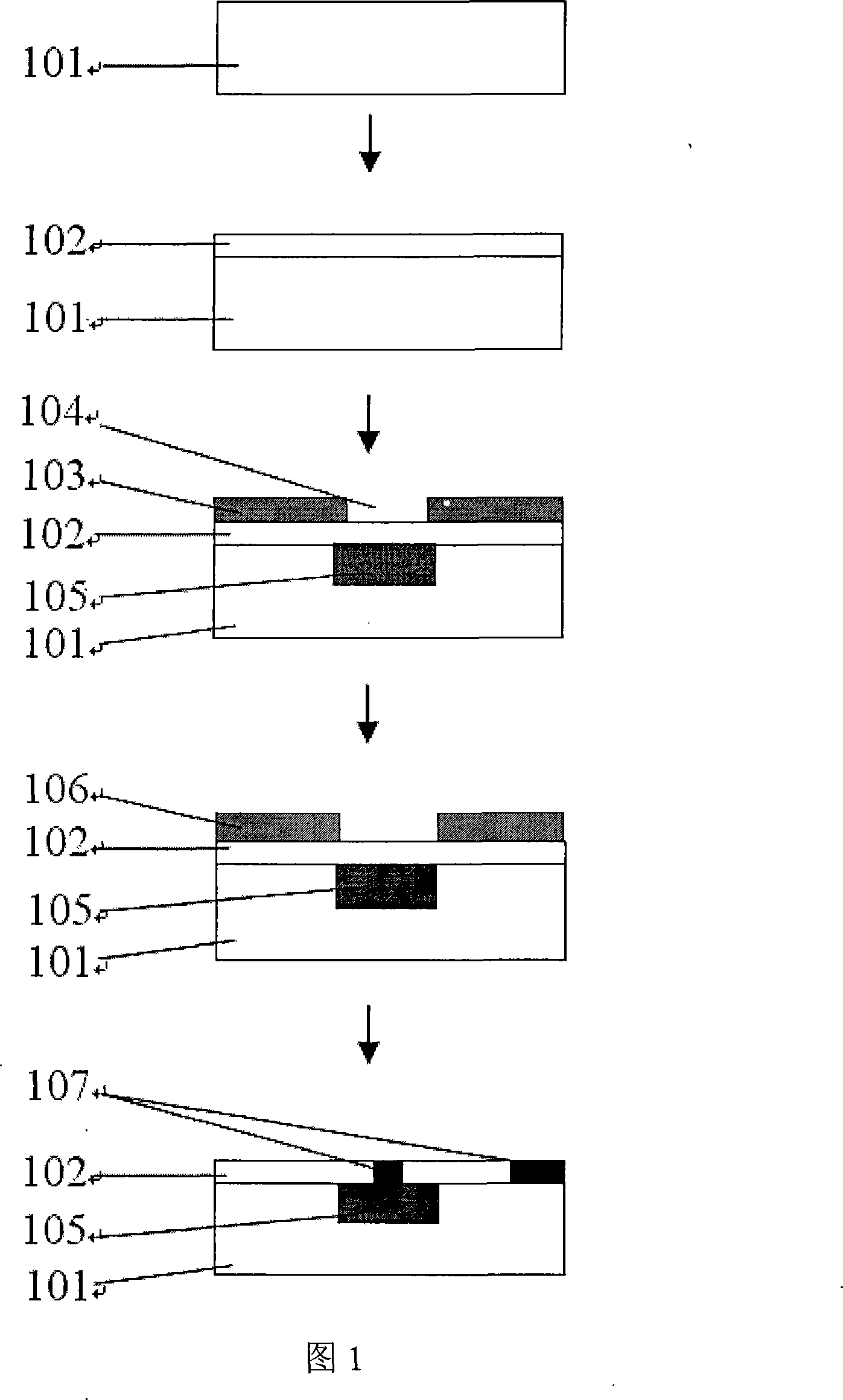 Method for reducing ion implantation damage influence of mercury cadmium telluride photovoltaic device