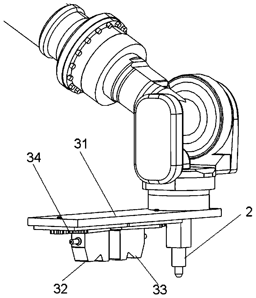 Welding seam tracking and height measuring system for friction stir welding robot