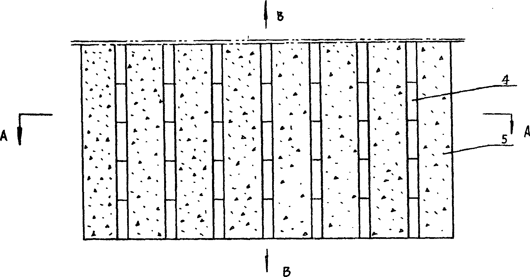 Pouring furnace base and constructing method for heating furnace