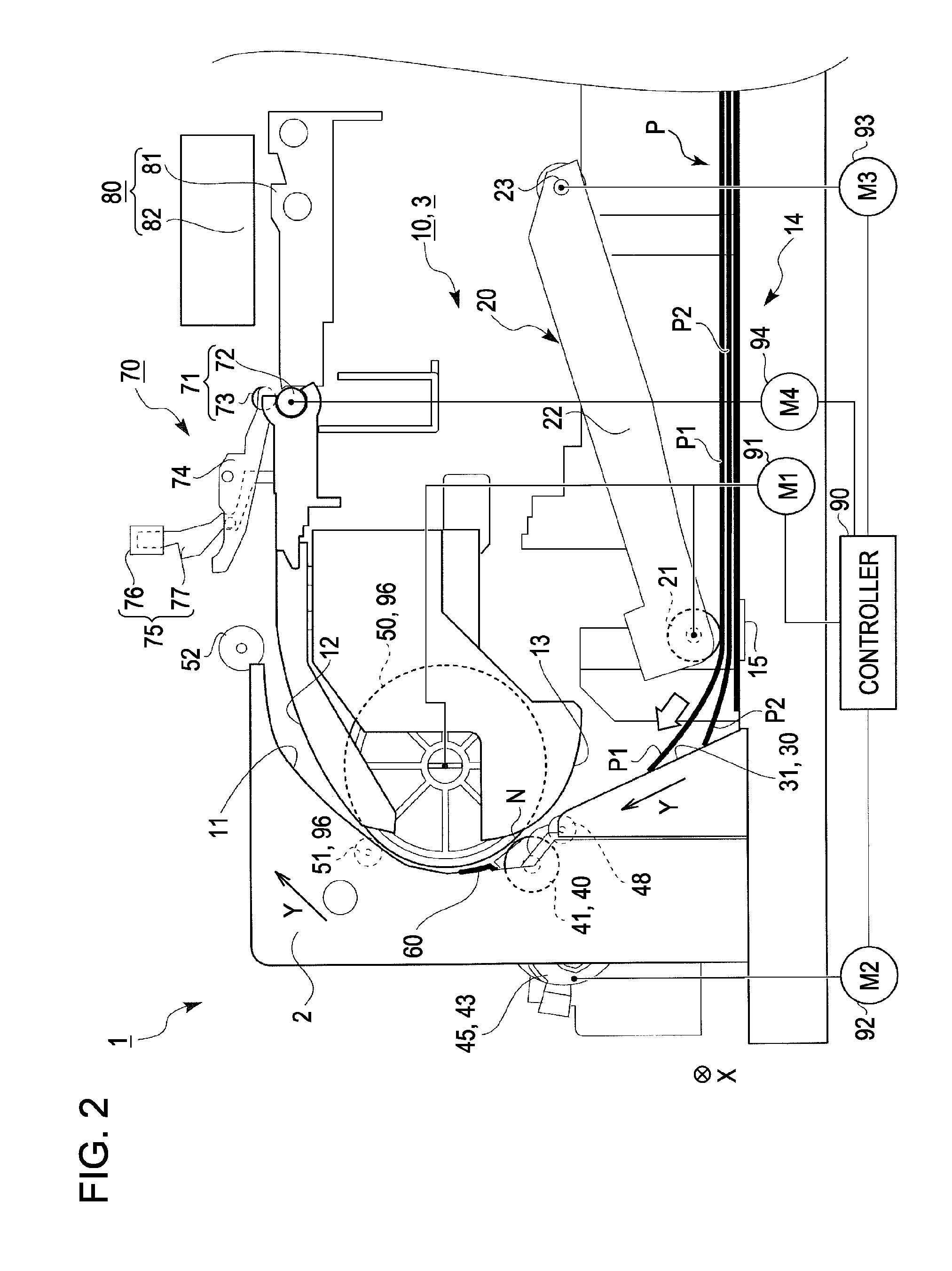 Medium feeding device and recording apparatus