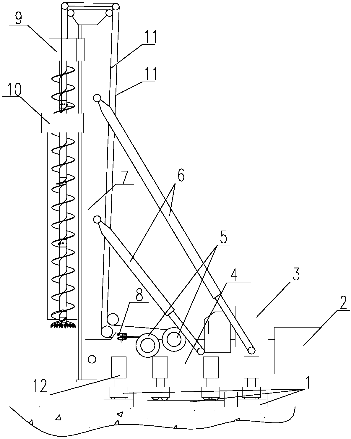 Walking pile frame