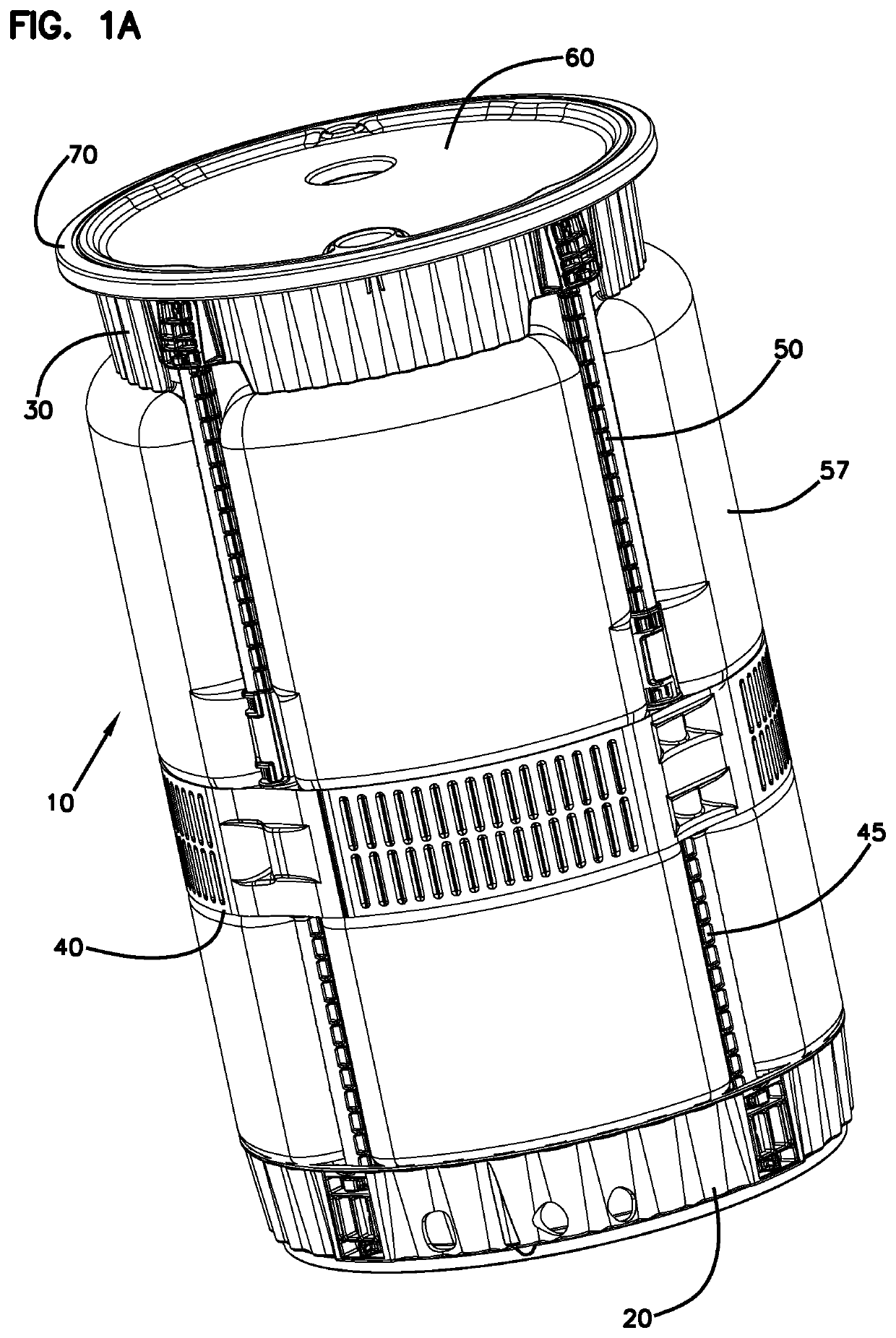 Collapsible bulk material container