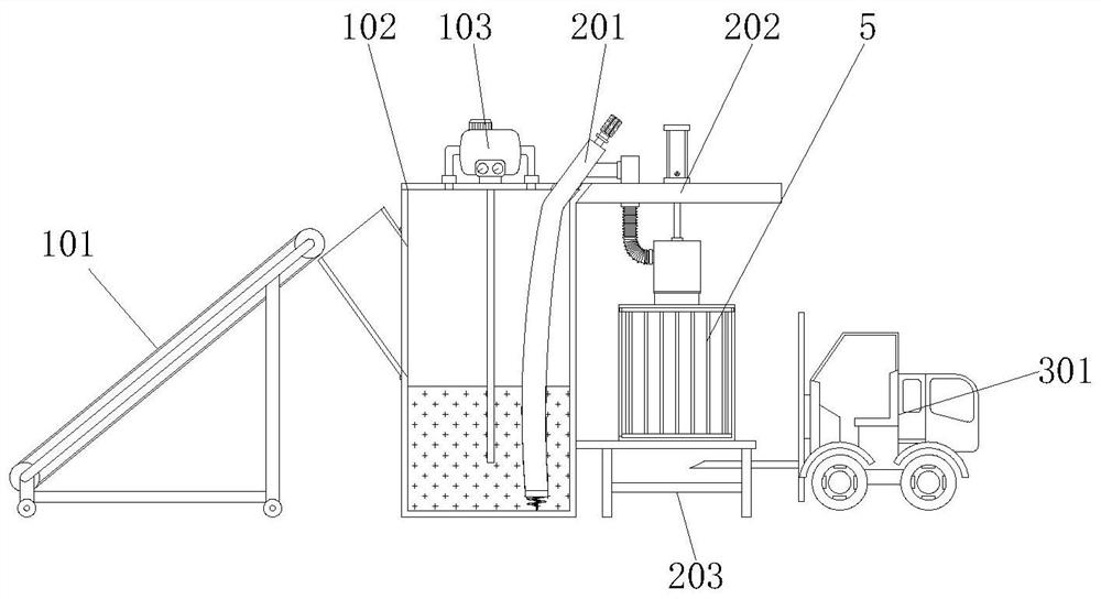 Concrete aggregate automatic distribution and scattered-to-centralized management system