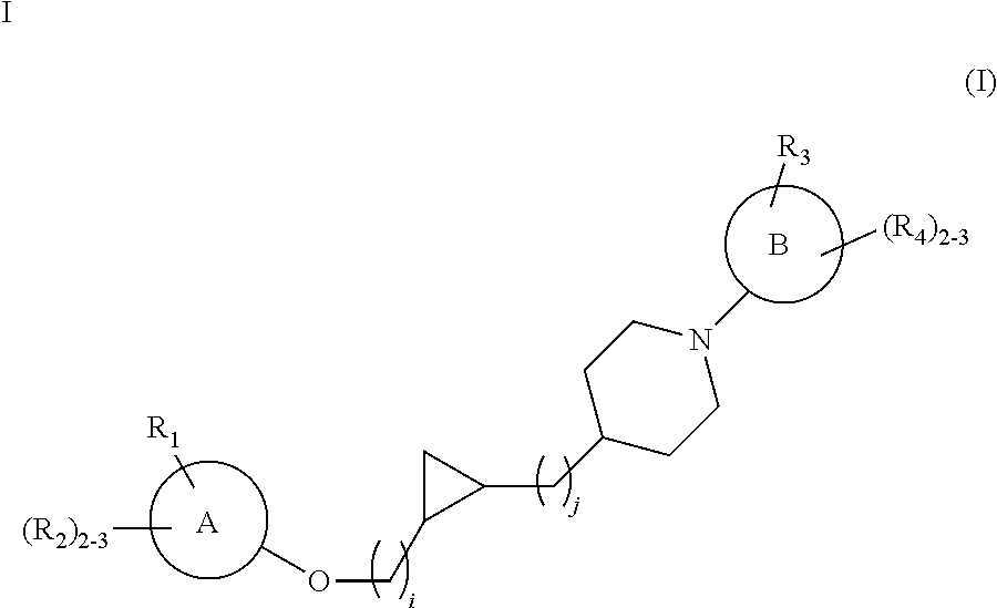 Substituted cyclopropyl compounds, compositions containing such compounds and methods of treatment