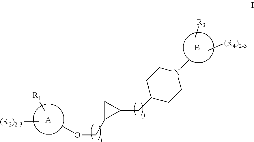 Substituted cyclopropyl compounds, compositions containing such compounds and methods of treatment