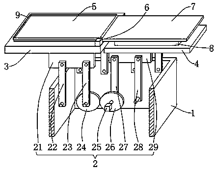 A mechanical linkage solar roof