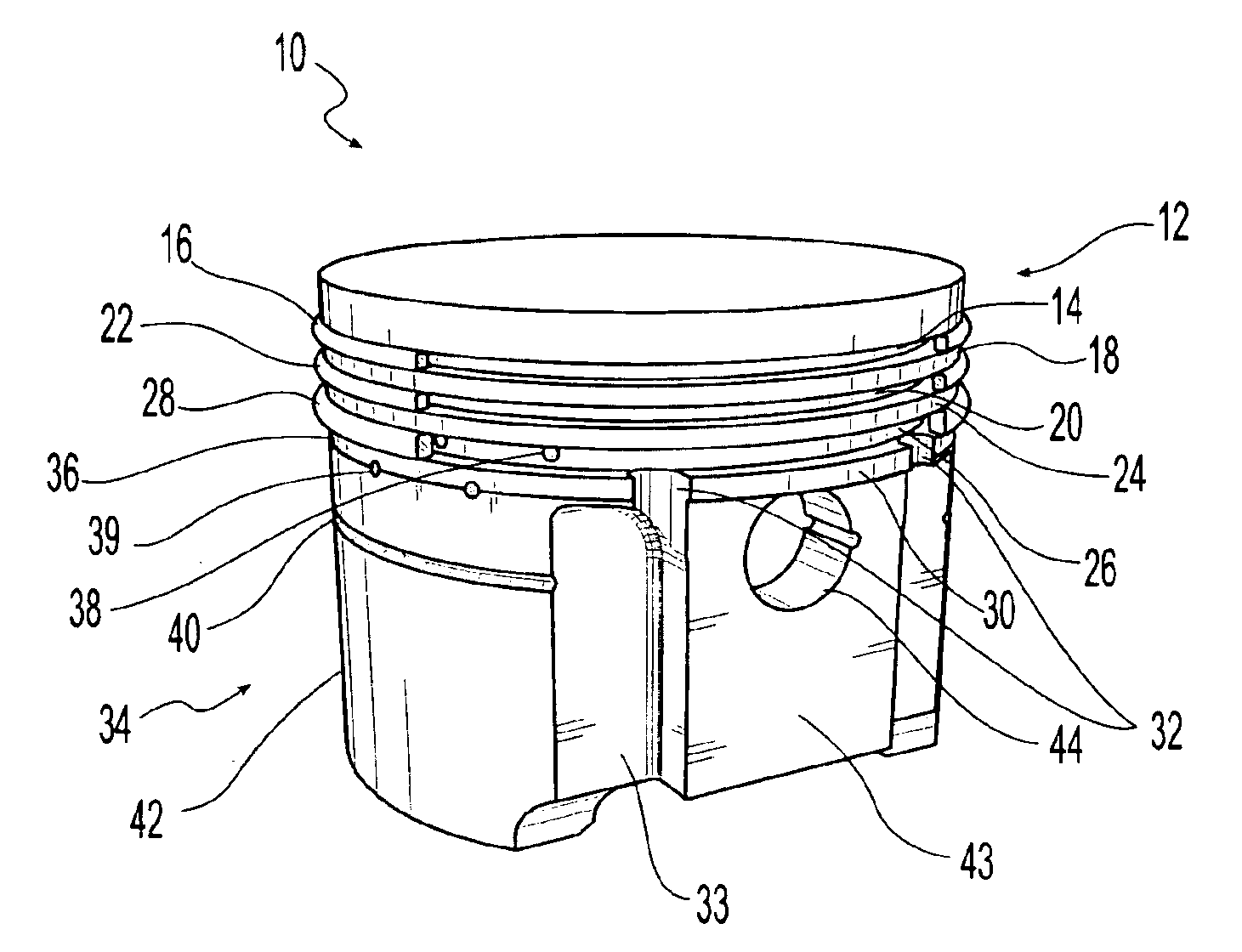 Contoured piston