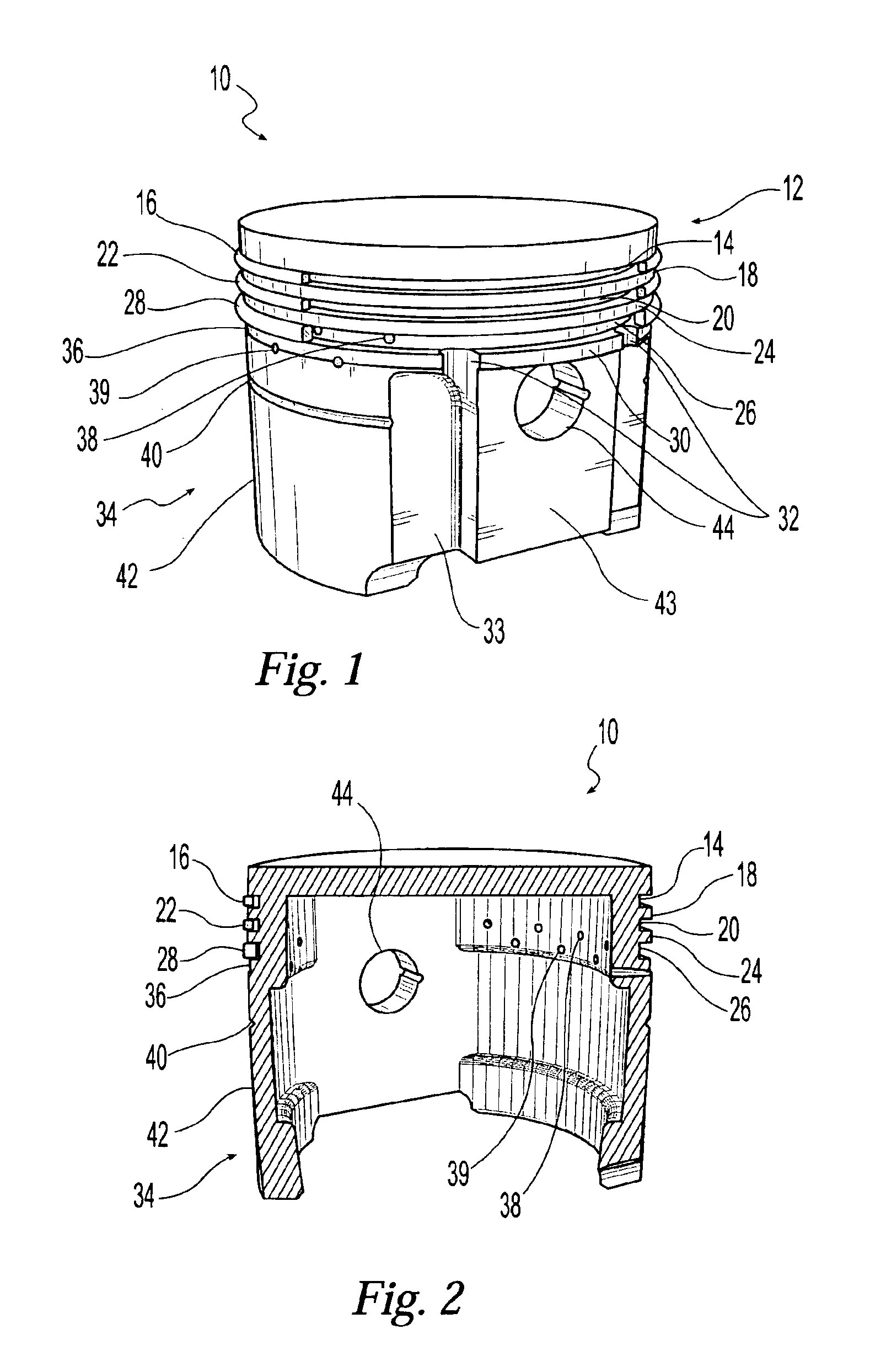 Contoured piston