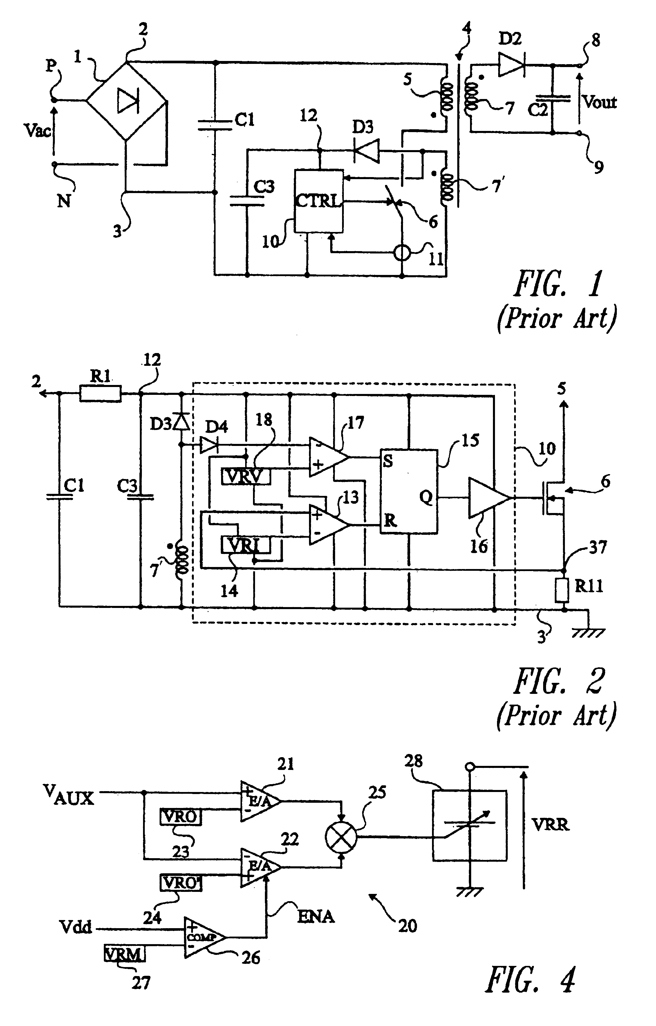 Voltage converter with a self-oscillating control circuit