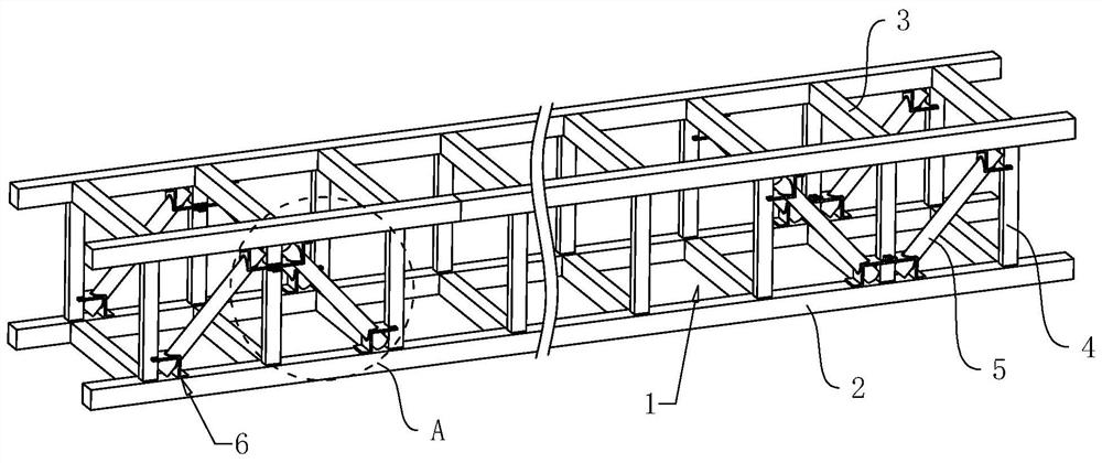 Spatial bidirectional open-web truss structure system and construction method thereof