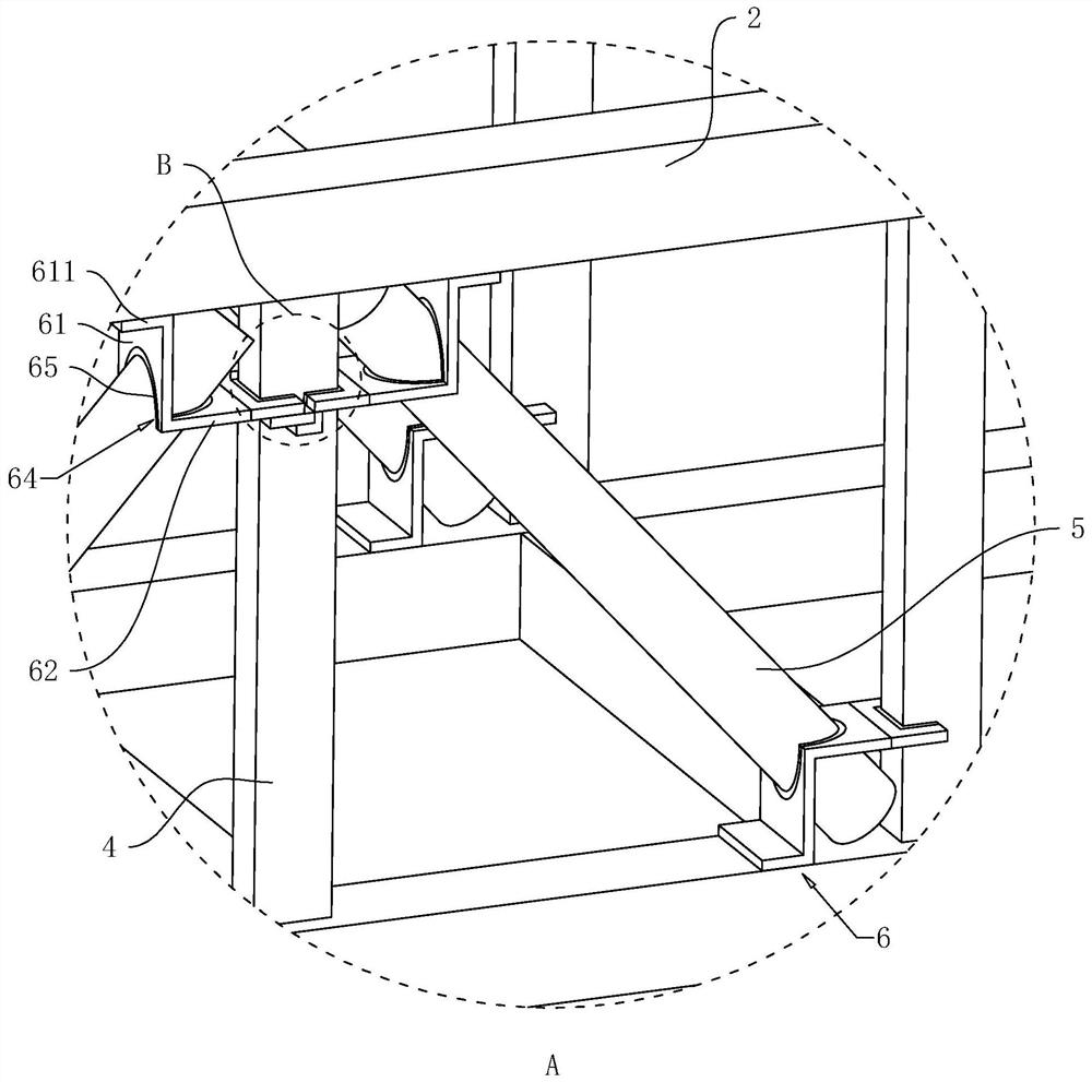 Spatial bidirectional open-web truss structure system and construction method thereof