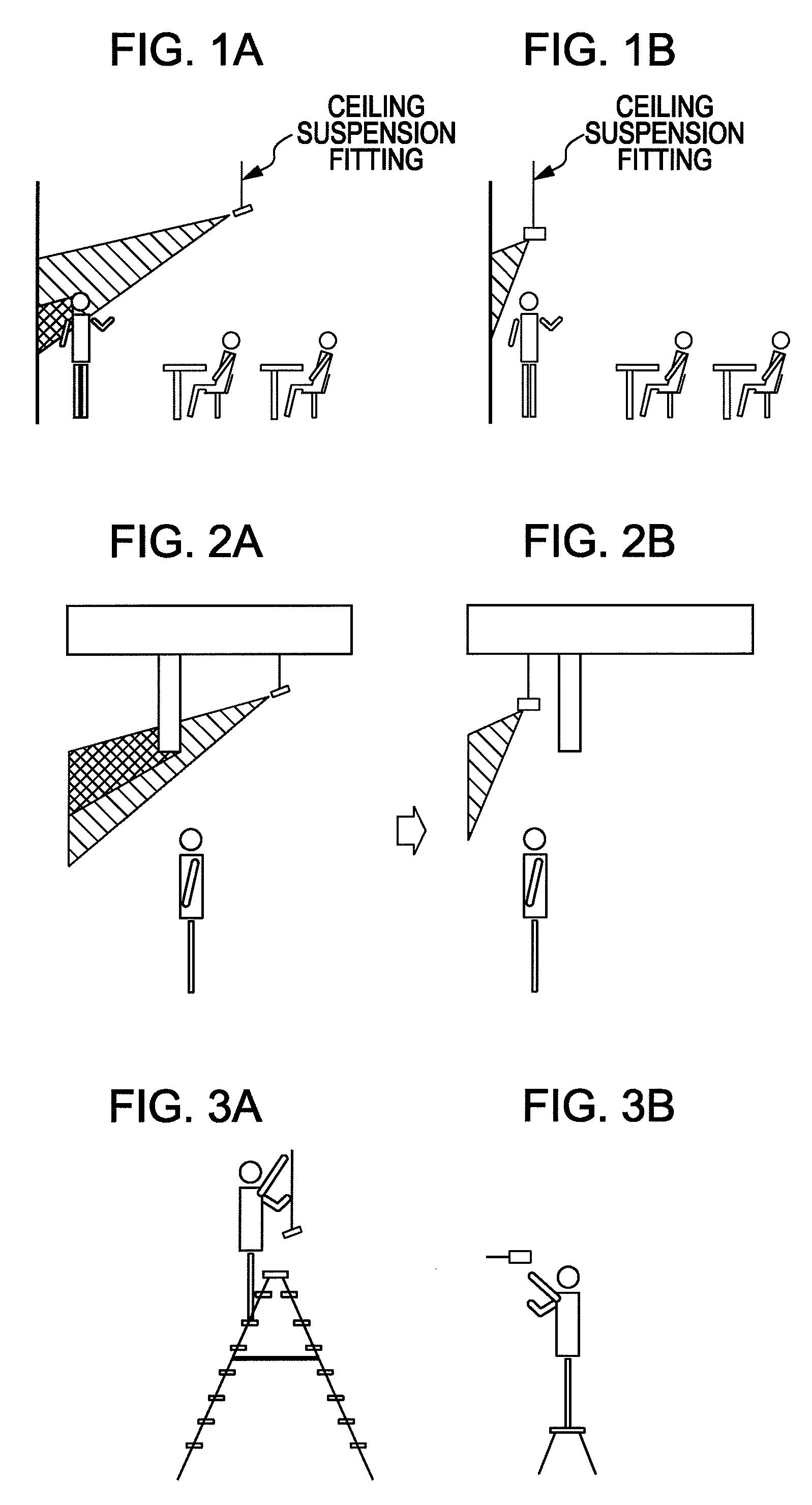 Projection image display device and projection optical system for performing extended projection