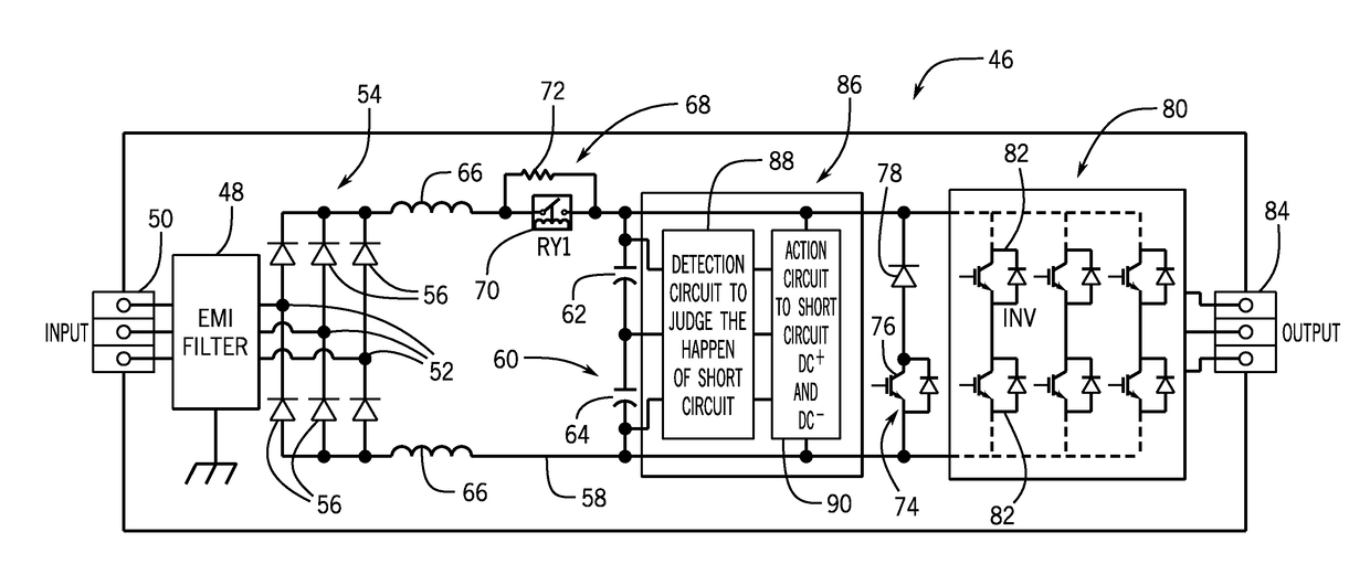 System and method for capacitor fault energy interruption in adjustable speed drives