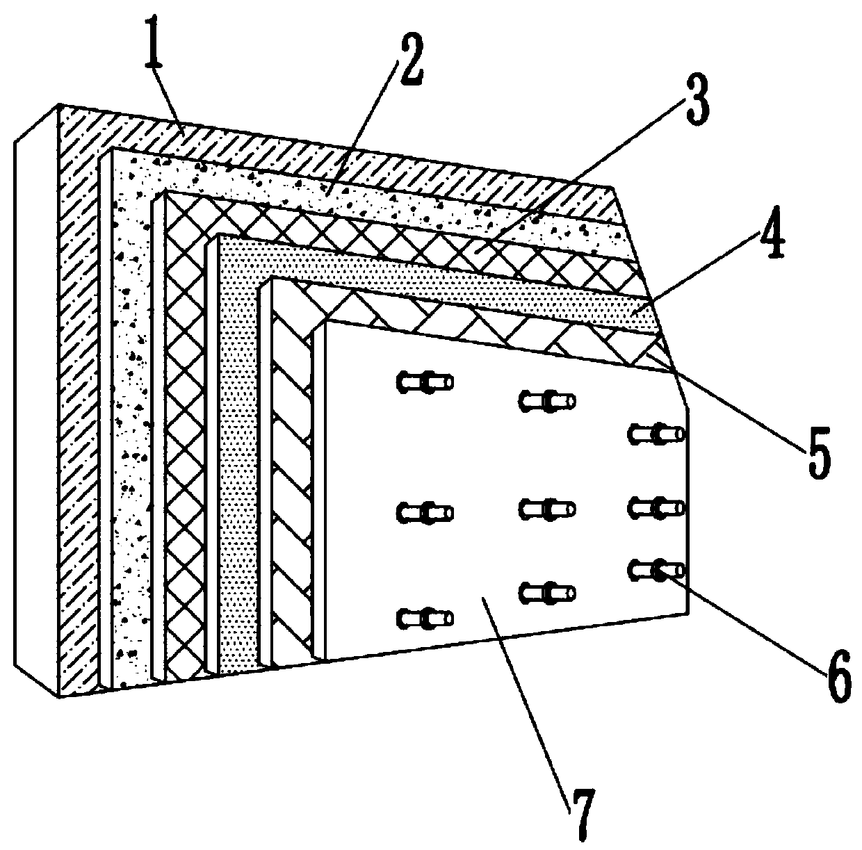 Heat-insulation and fire-resistant composite plate based on rock wool belts as core materials and processing technology thereof