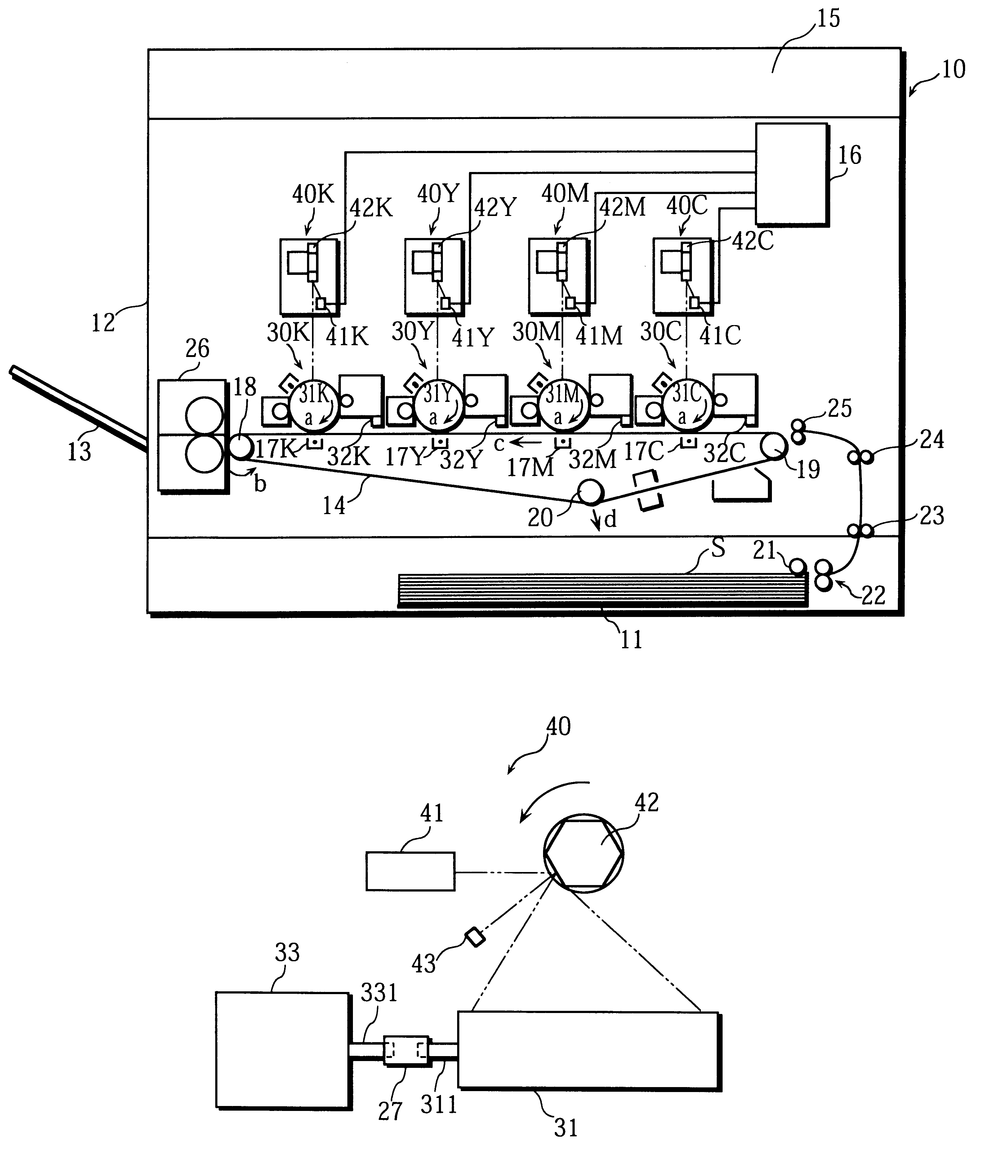 Image forming apparatus having photosensitive drum driven by stepping motor