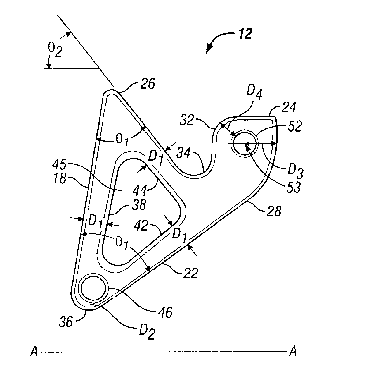 Oblique angled suspension caster fork for wheelchairs