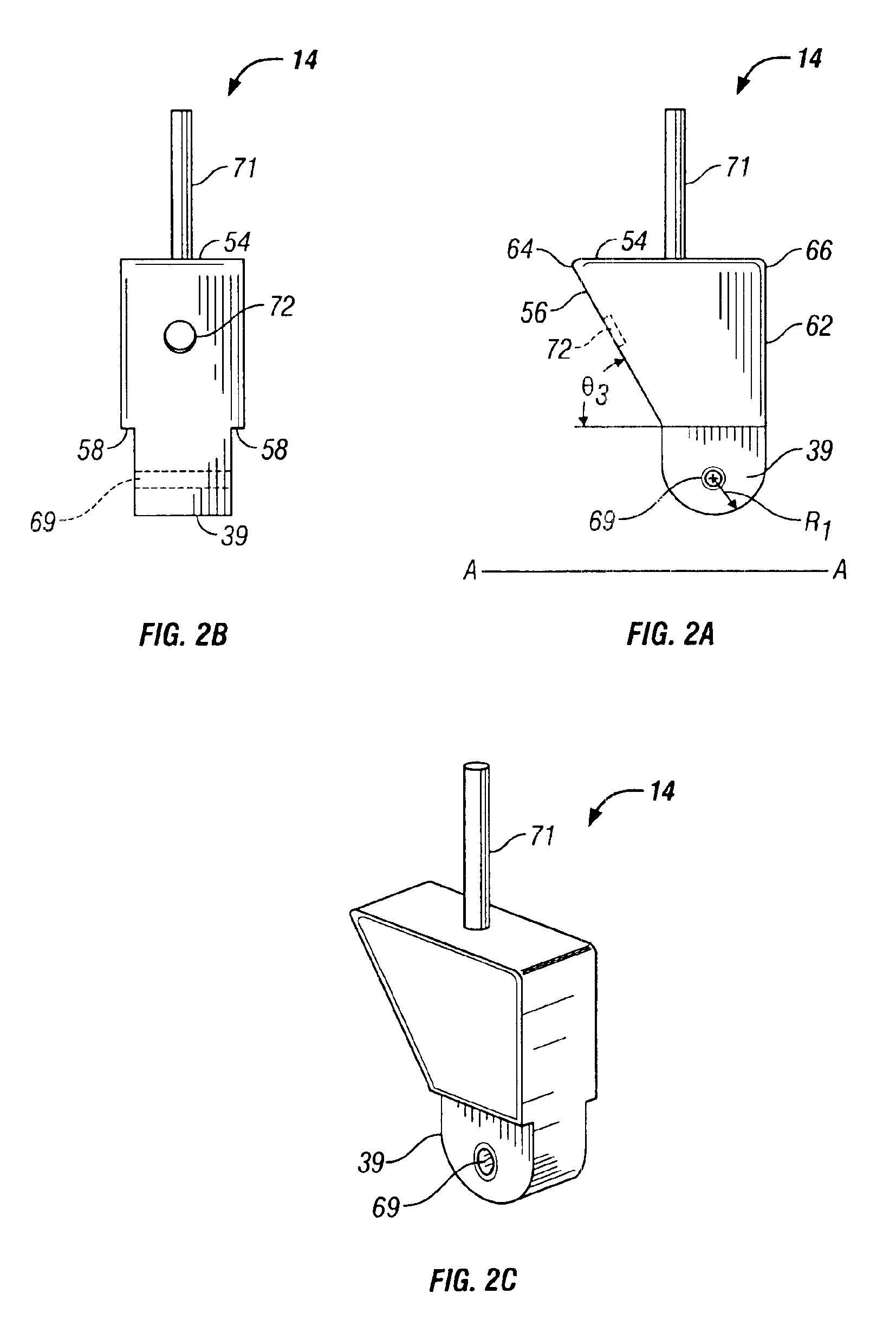 Oblique angled suspension caster fork for wheelchairs