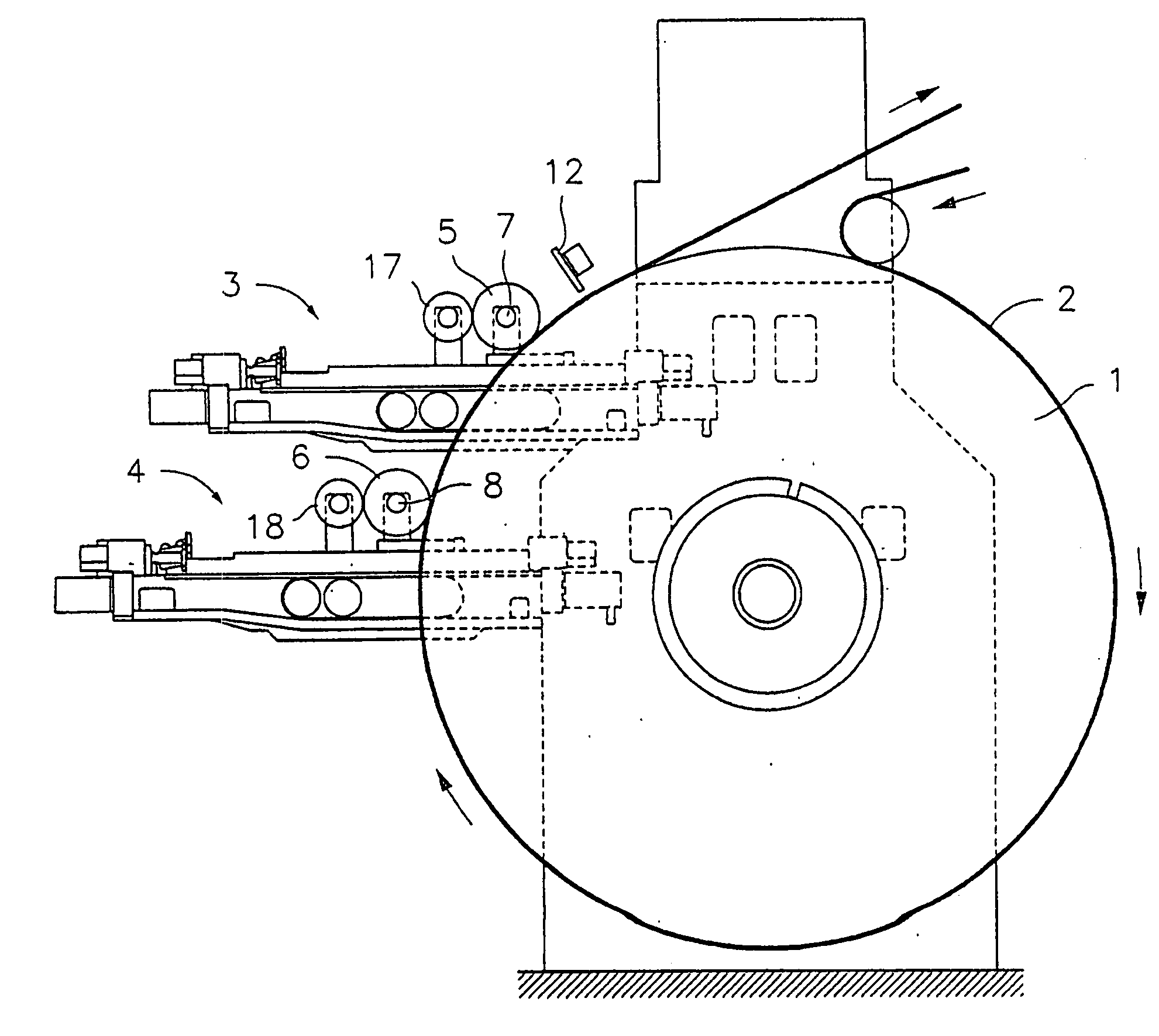 Method of registering different colours in flexography, and flexographic printer comprising a device for implementing said method