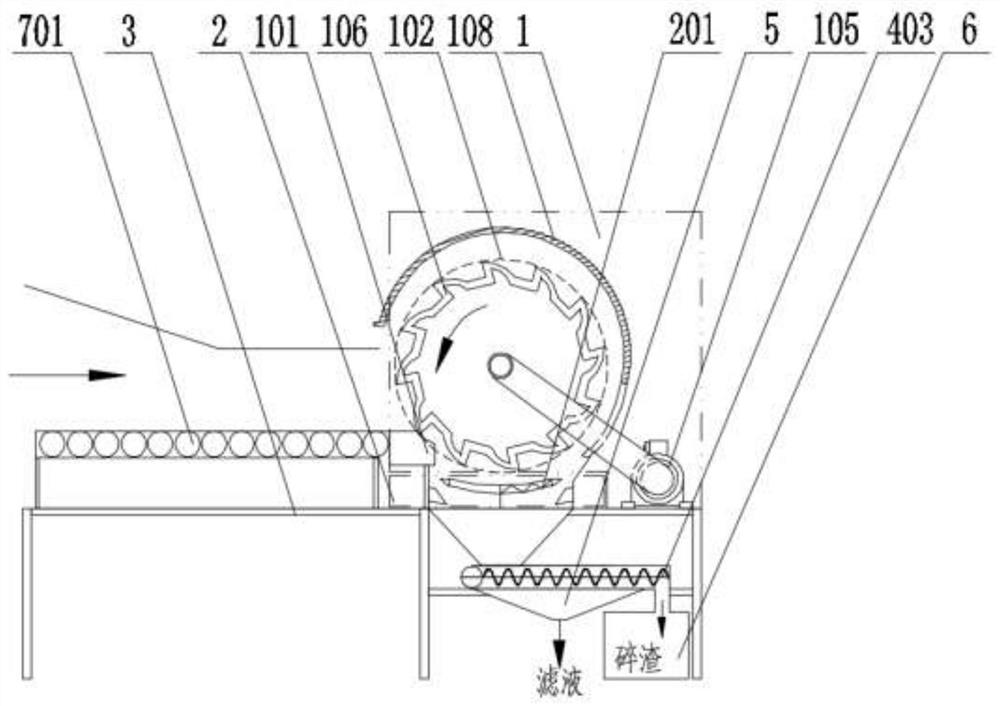 Household garbage and biomass crushing device