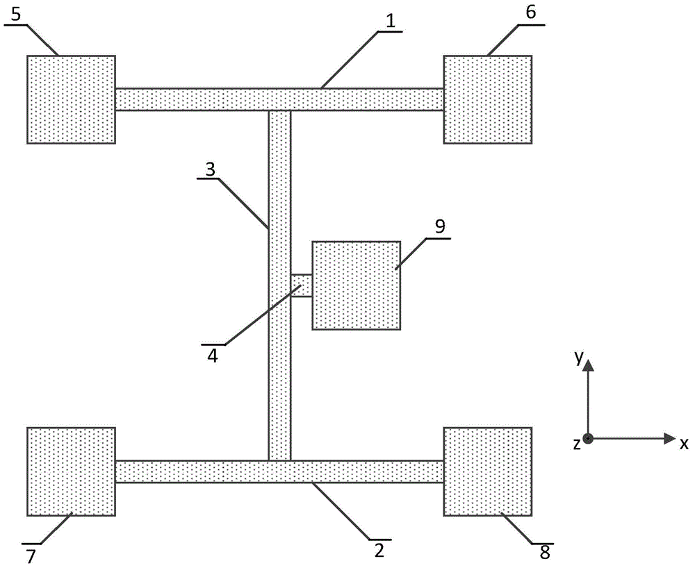 Coupling resonance type resonant strain sensor