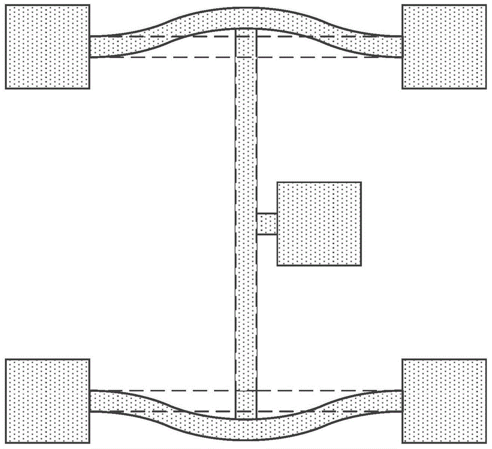 Coupling resonance type resonant strain sensor