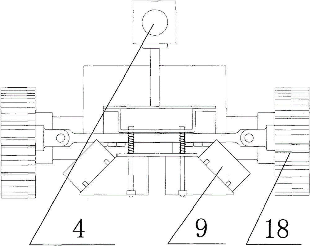 Automatic on-line detecting device for welding lines of mast of wind driven generator