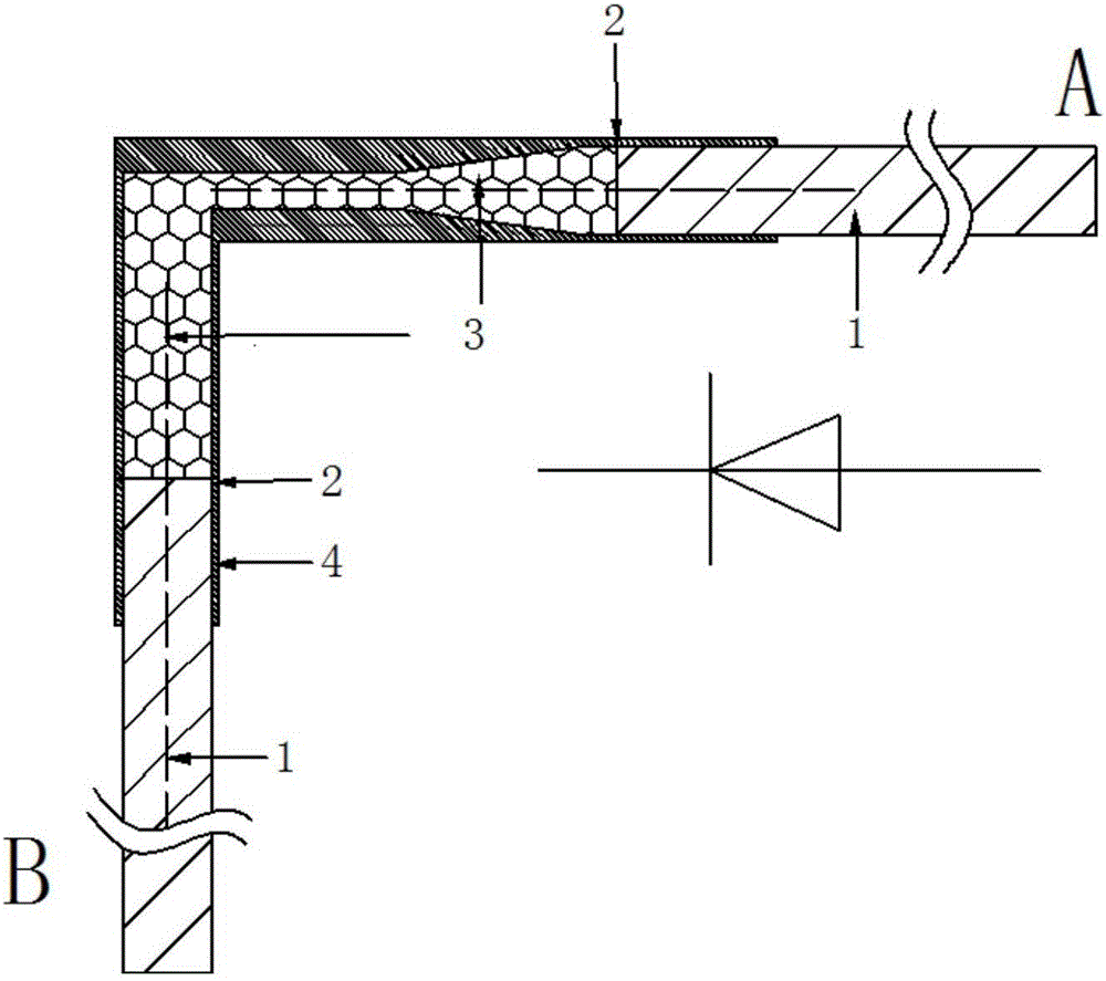 Explosion diode based on detonation wave corner effect