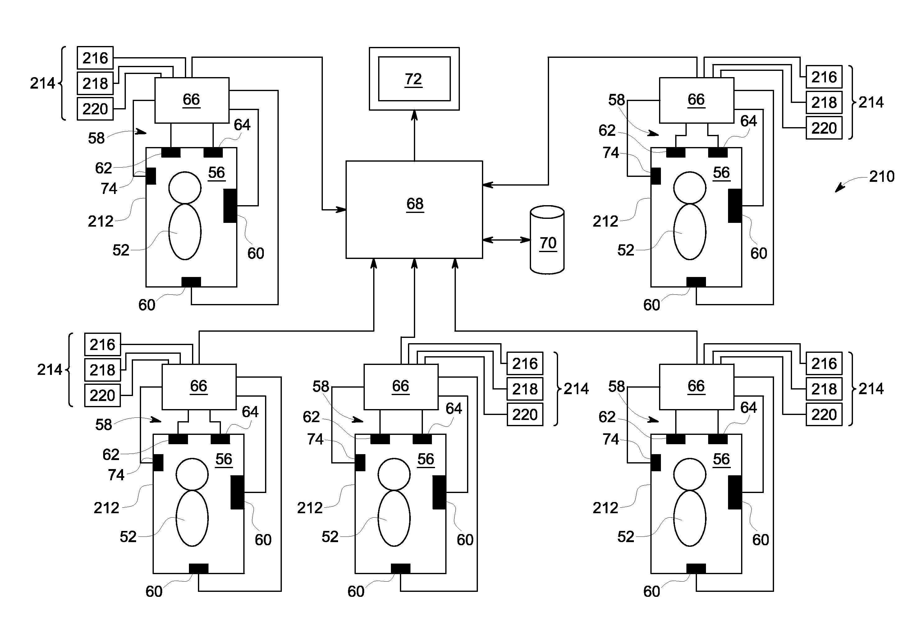 System and method of monitoring the physiological conditions of a group of infants