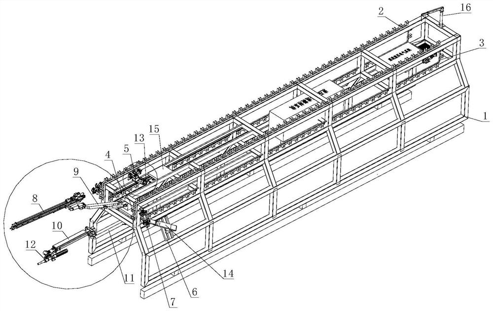 Portal frame type arch frame transportation structure, tunnel construction device and construction method