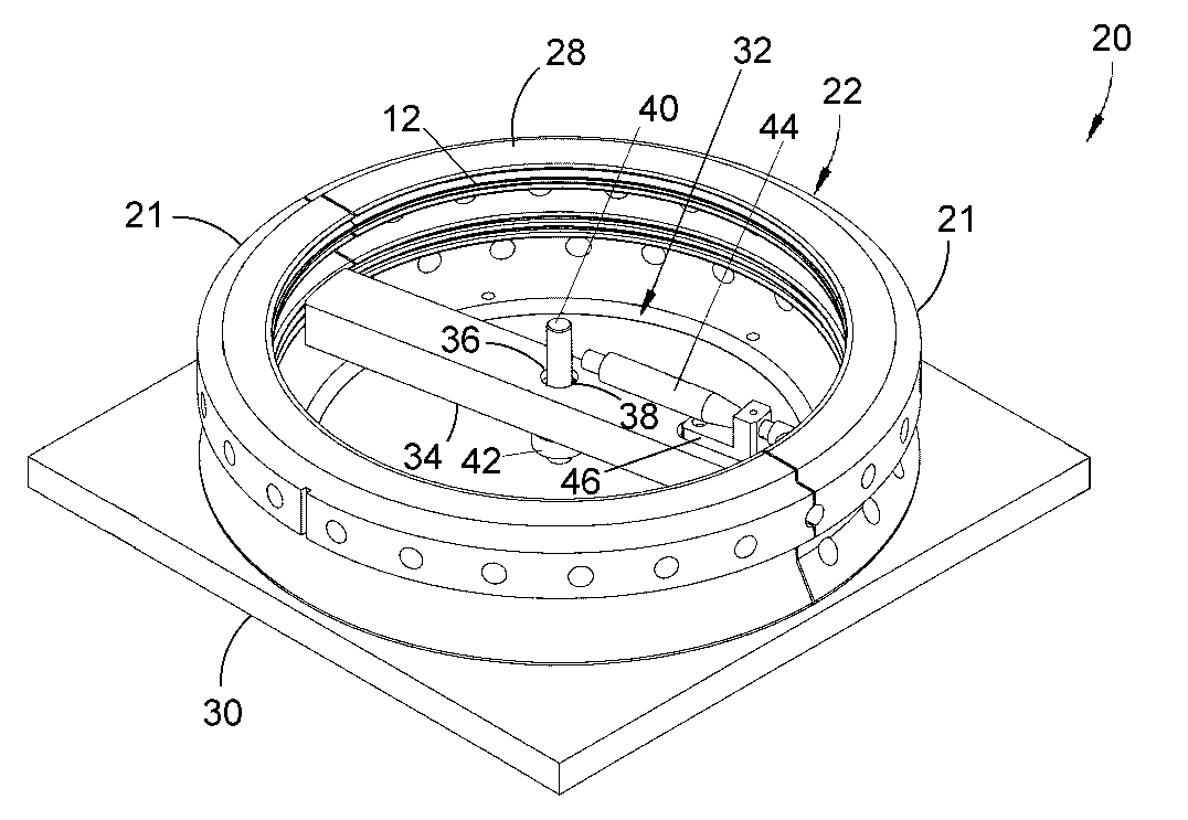 Fixture and inspection method for an annular seal