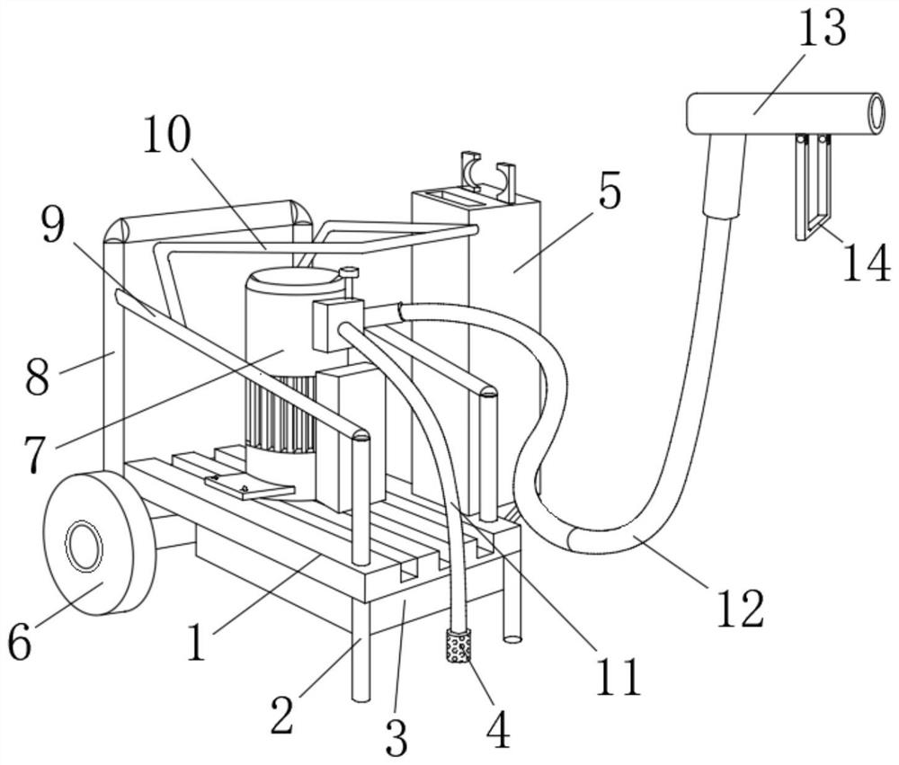 Stone-like coating spraying device with spraying angle self-adjusting structure