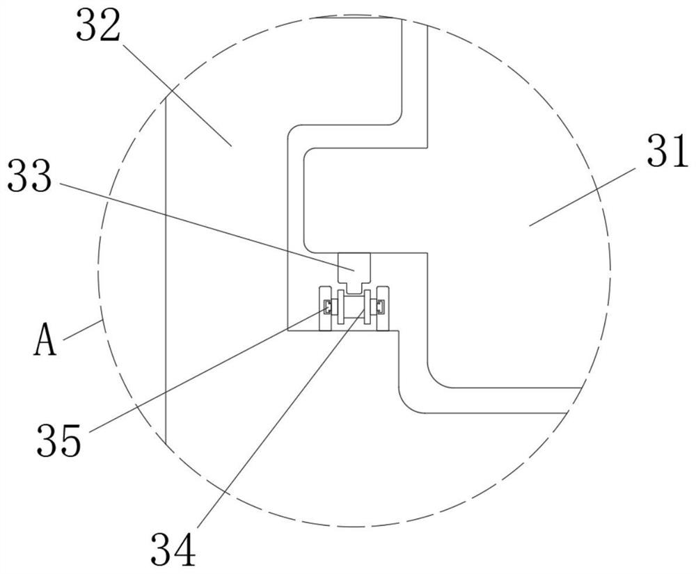 Stone-like coating spraying device with spraying angle self-adjusting structure