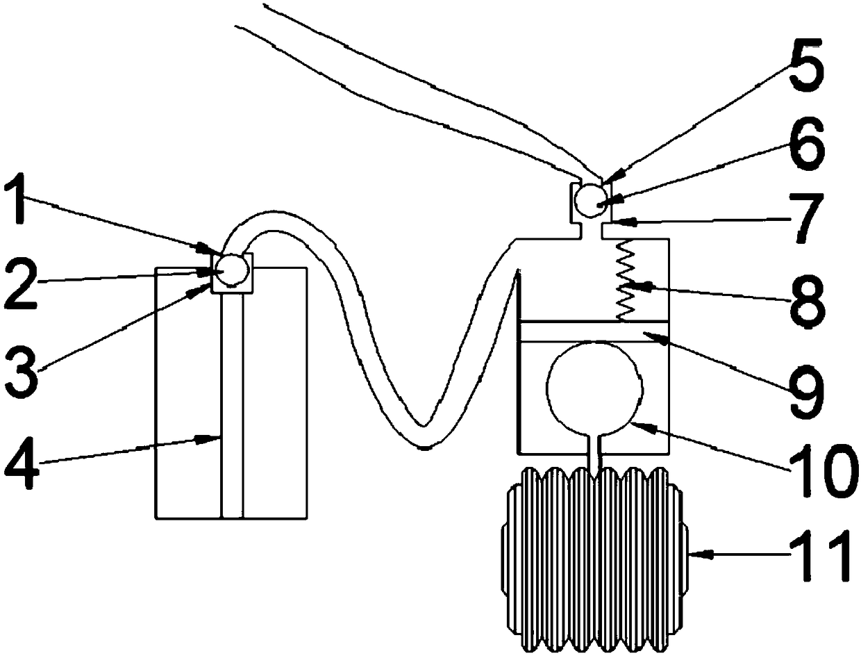 Chemical liquid conveying system used for tea tree trimming device