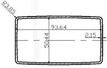 Method for processing rectangular aluminum alloy waveguide by multi-pass rolling drawing