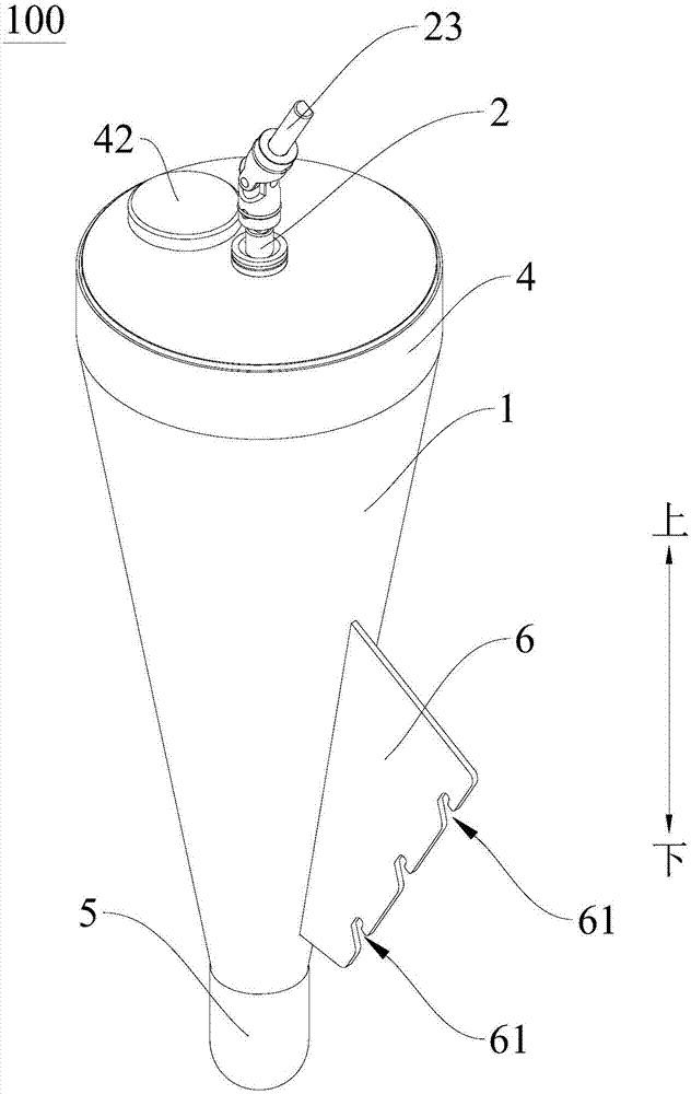 Material conveying device and spiral conveying part for material conveying device