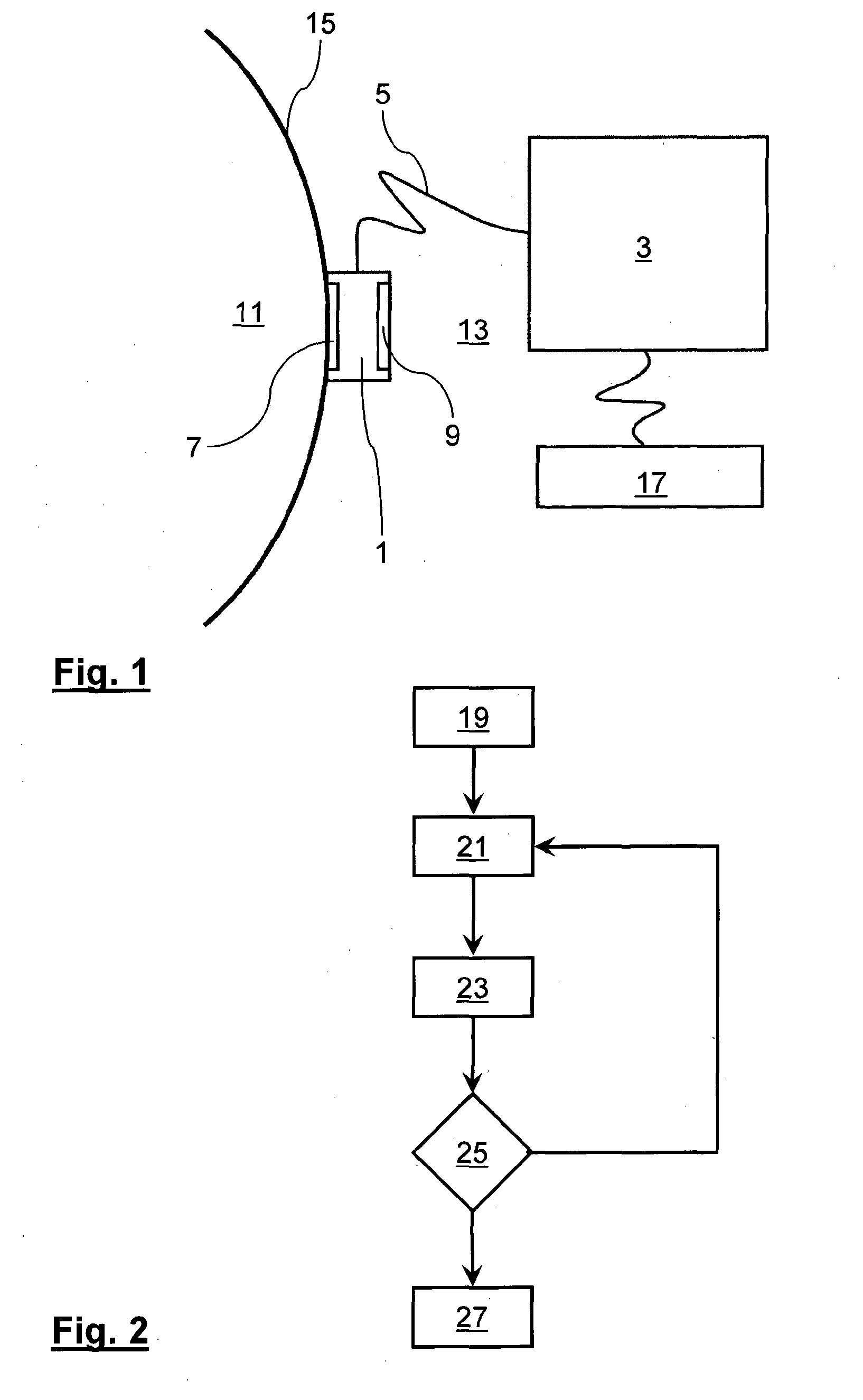 Method and device for determining a core body temperature