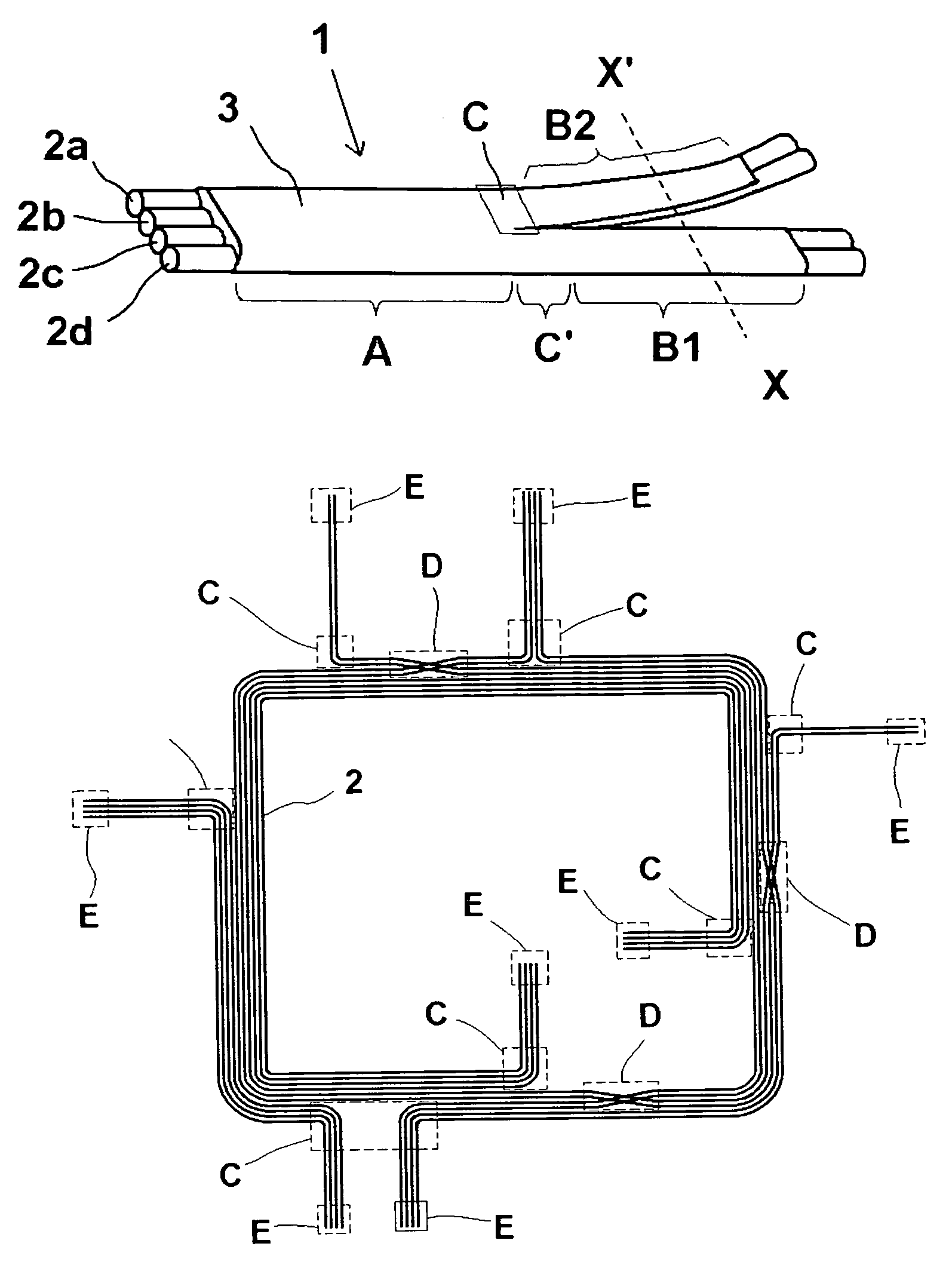 Optical fiber wiring sheet and method of manufacturing same